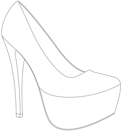 High Heel Drawing Template At Paintingvalley | Explore For High Heel ...