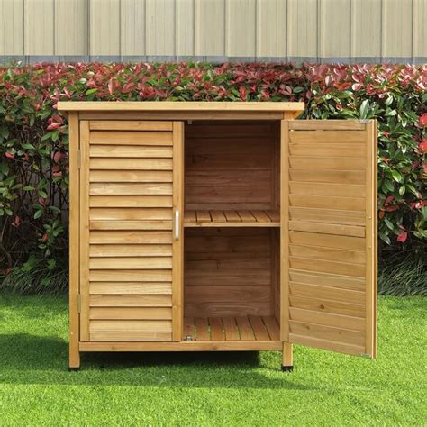 Hanover Ft W X Ft D Solid Wood Vertical Storage Shed Wayfair