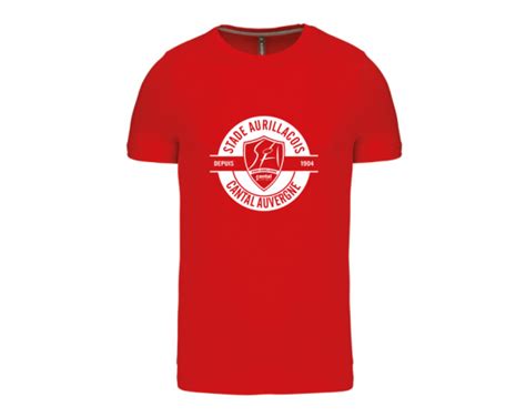 T Shirt Col Rond Rouge Homme Pr T Porter Stade Aurillacois