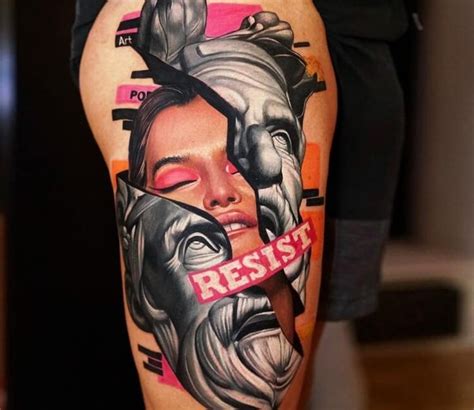 Resist tattoo by Dave Paulo | Post 29764 | Pop art tattoos, Colored ...