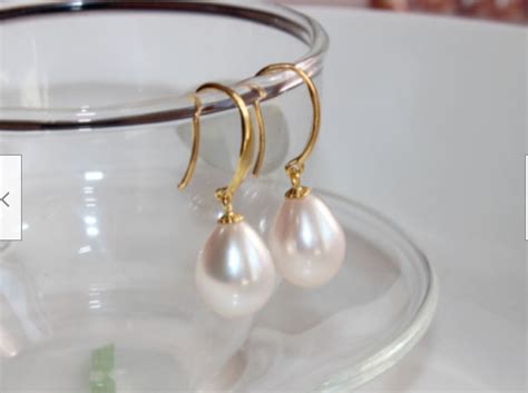 Pair Of X Mm Natural South Sea Genuine White Pearl Earring K Ebay