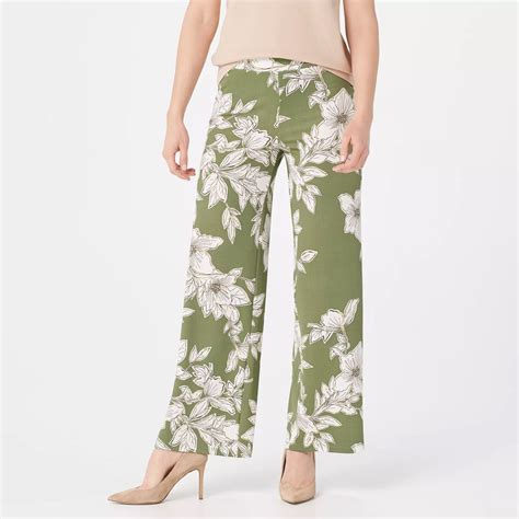 Isaac Mizrahi Floral Pebble Knit Wide Leg Pants In 2024