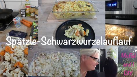 Vegetarischer Sp Tzle Schwarzwurzelauflauf Mit Selbstgemachte Sp Tzle