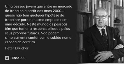 Uma Pessoa Jovem Que Entre No Mercado De Peter Drucker Pensador