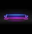 Blue And Violet Neon Color Rectangle Frame Vector Image