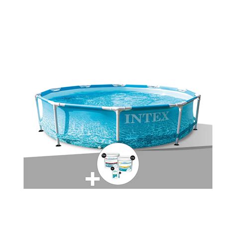 Kit Piscine Tubulaire Intex Metal Frame Ocean Ronde X M