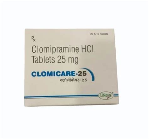 Clomicare 25mg Clomipramine Hcl Tablets At Rs 50stripe Anti