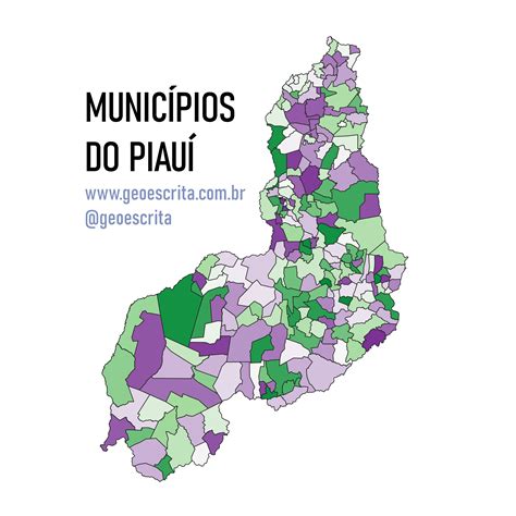 Municípios do Piauí Mapa Editável para PowerPoint IGOR OLIVEIRA