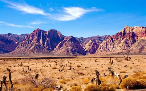 Desert Mountain Las Vegas Red Rock Canyon Desert Hd Wallpaper