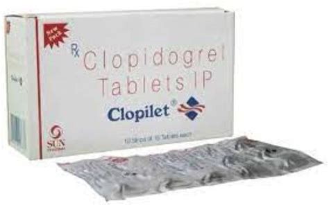 Clopilet Clopidogrel 75 Mg Tablets Sun Pharmaceutical Industries Ltd