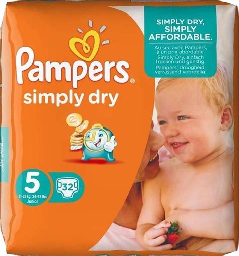 Pampers Simply Dry Maat 5 Luiers 11 25 Kg 32 Stuks