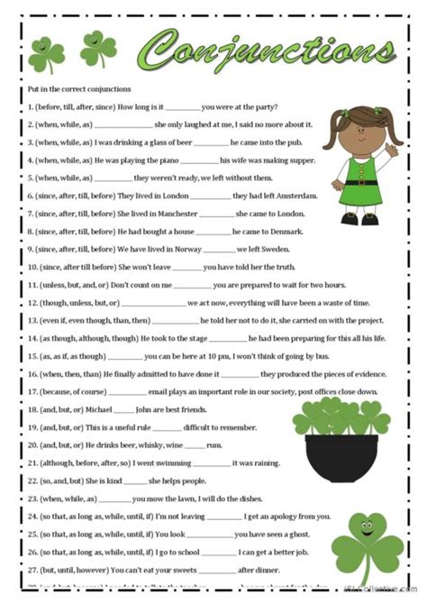 57 Conjunctions Aka Connectives E G And But Or So The