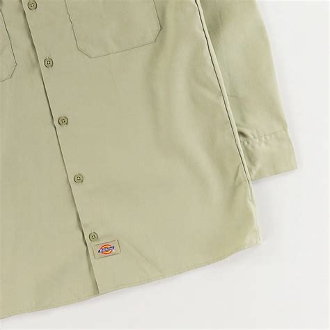 Dickies Lifestyle Mens Long Sleeve Workwear Shirt Khaki Brown