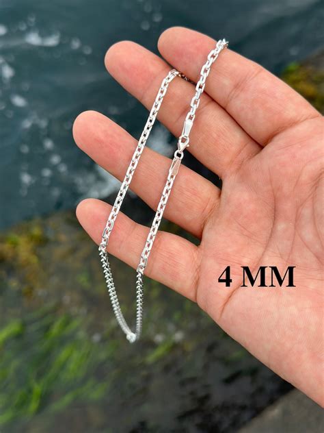 925 Sterling Silver Anchor Chain Solid Silver Anchor Necklace Silver Chain For Men And Women