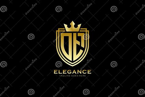 Initial Ot Elegant Luxury Monogram Logo Or Badge Template With Scrolls