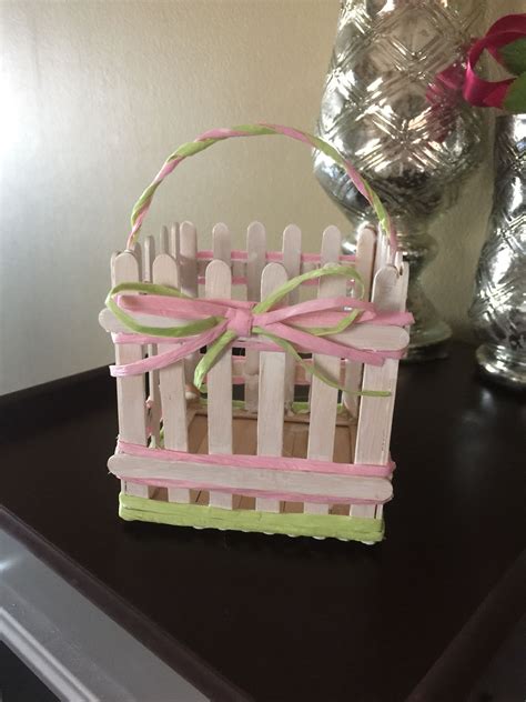 I Love How My Diy Popsicle Stick Easter Basket Came Out Semana Santa