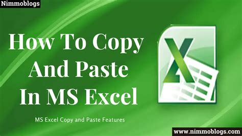 How To Copy And Paste In Excel Tricks And Tips