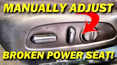 How To Manually Move Broken Automatic Seat To Remove Bolts 2016 2022 Malibu Broken Seat