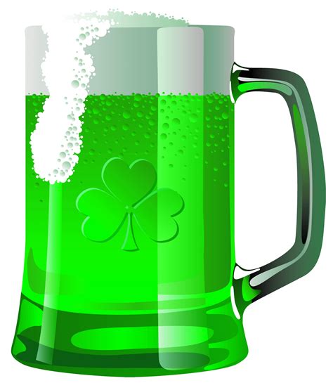 Transparent Saint Patrick Green Beer Png Picture