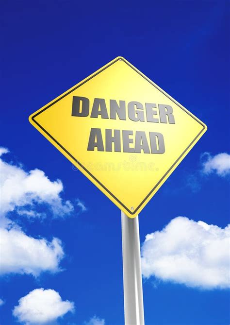 Danger ahead road sign stock image. Image of beware - 123747663