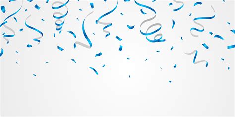 Blue Confetti And Ribbons Celebration Background Template 1929425
