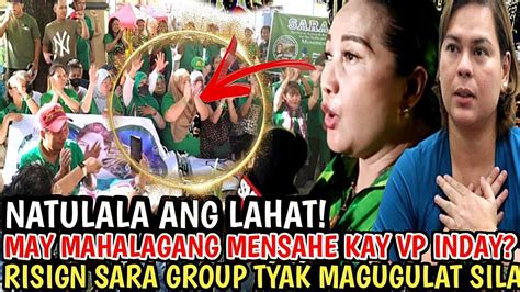 NATULALA ANG LAHAT MAY MAHALAGANG MENSAHE KAY VP INDAY IKINAGULAT NG