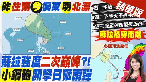 【劉盈秀報新聞】威力不容小覷 強颱蘇拉恐穿過台灣南端｜蘇拉侵台前強度恐達顛峰 週二不排除陸警 精華版 Ctitv Youtube