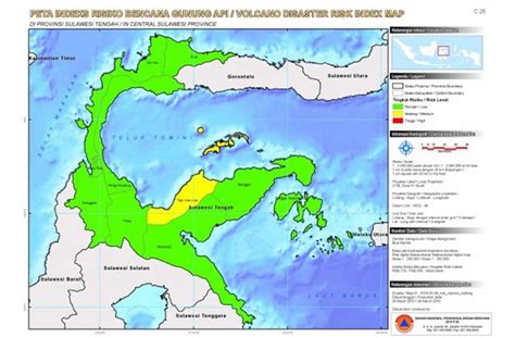 Peta Digital Peta Indeks Risiko Bencana Gunung Api Provinsi Sulawesi