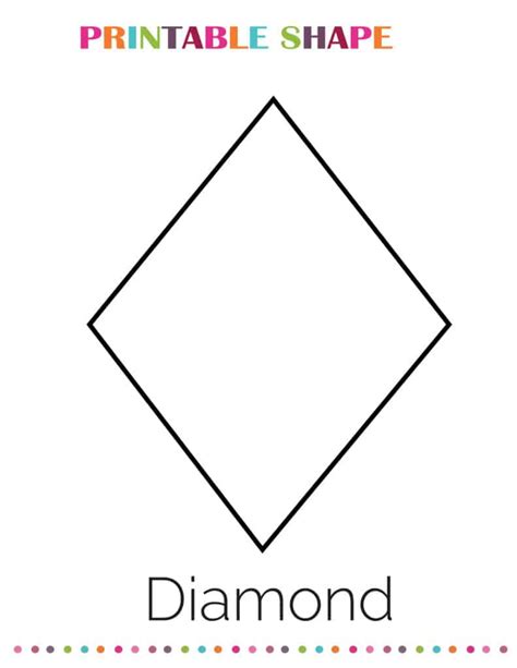 Diamond Shape Worksheet