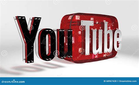 The 3d Logo Of The Brand Youtube Editorial Stock Photo Illustration