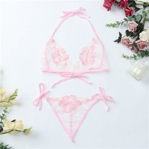 WNG Women S Lingerie Sets Lace Adjustable Lace Flower Embroidery G