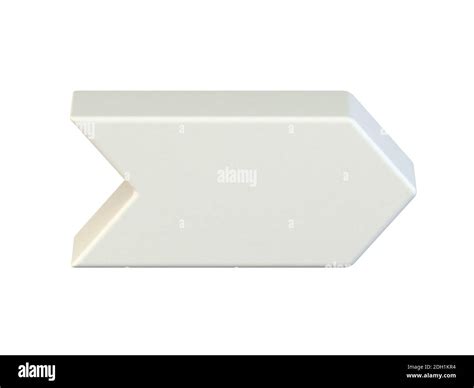 Simple straight white right arrow icon 3D Stock Photo - Alamy