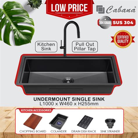 Cabana Single Bowl Stainless Steel Multifunctional Kitchen Sink Top