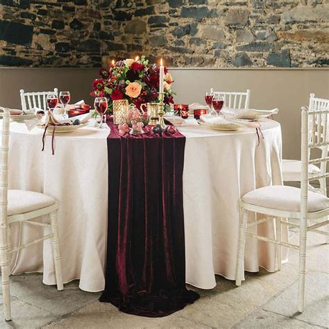 Luxurious Velvet Table Runner Ft Wedding Reception Decorations