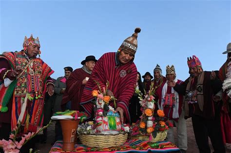 Fotos Evo Morales Lider Festejos Del A O Nuevo Andino