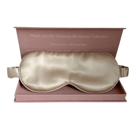 Mulberry Silk Sleep Mask Champagne Silk Beauty Collection