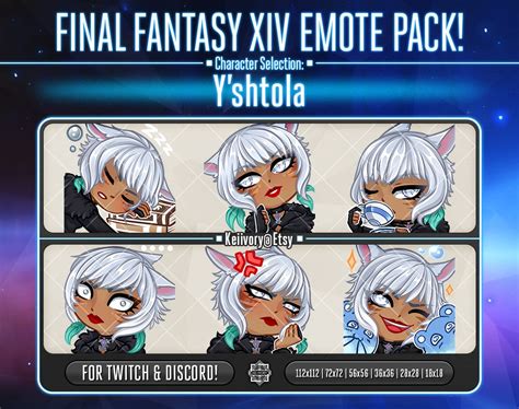 Ffxiv Yshtola Emote Pack Etsy