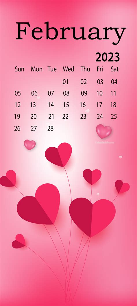 February 2023 Desktop Wallpaper Calendar Printable Word Searches