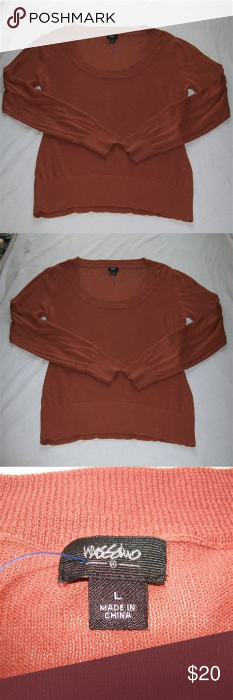 Mossimo Long Sleeve Scoop Neck Knit Sweater