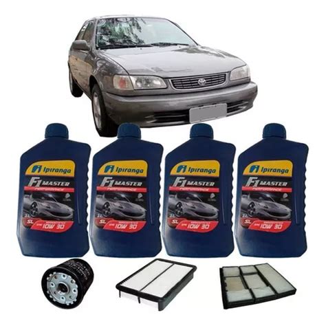 Kit Troca Leo Ipiranga 10w30 Para Corolla 1 8 2000 A 2001 Frete grátis