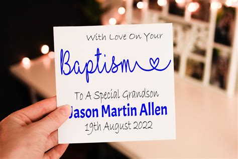 Grandson Baptism Card Congratulations For Baptism Baptism Card