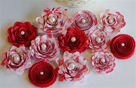 Handmade Spiral Paper Flowers For Scrapbooking Mini Albums