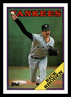 1988 Topps Rick Rhoden New York Yankees 185 Junk Wax Mint EBay