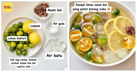 Air Lemon Asam Boi Ala Ala Secret Recipe Hidangan Yang Refreshing Di