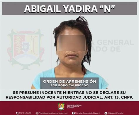 Cumplimentan orden de aprehensión a mujer por el delito de robo