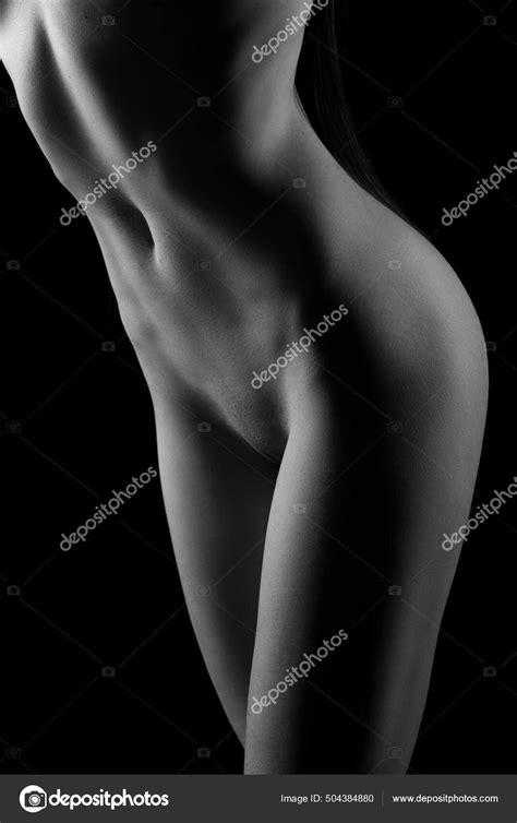 Persona Femenina Desnuda Pose Sexy Blanco Negro Arte Chica Atractiva