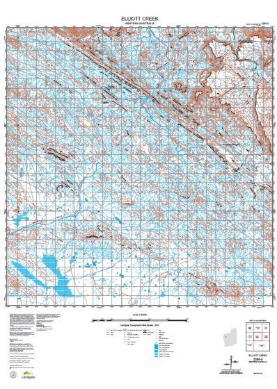 Buy 2250 3 Elliott Creek Topographic Map By Landgate 2015 The Chart And Map Shop