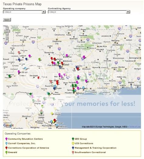 Texas Private Prison Map Photo By Photobastard Photobucket