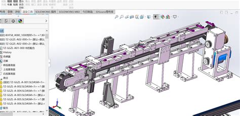 工件定位小型流水线sw18 Solidworks 2018 模型图纸下载 懒石网