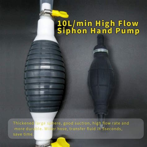 Newest High Flow Siphon Hand Pump Portable Manual Car Fuel Transfer